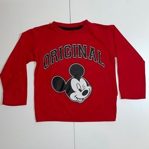 Disney Junior Mickey Mouse Original Red Long Sleeve Shirt - Size 2T